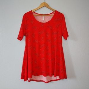 3/$20🖤Lularoe Red Roses Tunic Top